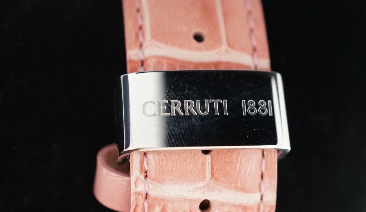 Two lady's Seiko new boxed wrist watches and a new Cerruti 1881 steel quartz with a pink leather strap in original box.